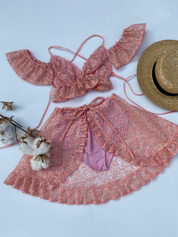 Create Your Own - Butterfly Crop, Wrap Skirt and Bloomers Set