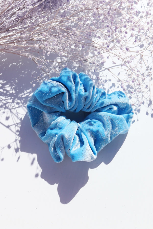 Blue Shimmer Scrunchie