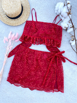 Create Your Own - Frill Tie Up Top and Tie Up Skirt and Bloomers