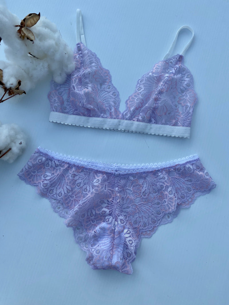 Lilac Dreamer Stretch Bralette and Underwear Set